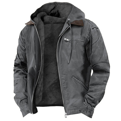Vintage-Inspired Lightweight Polyester Jacket