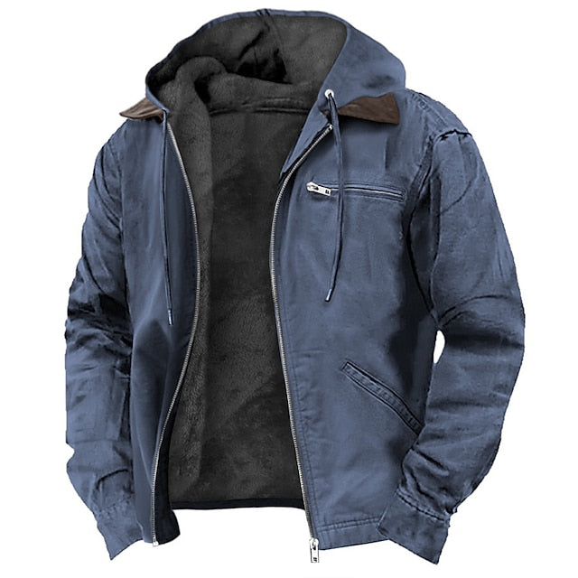 Vintage-Inspired Lightweight Polyester Jacket