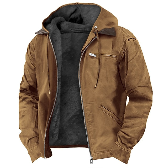 Vintage-Inspired Lightweight Polyester Jacket